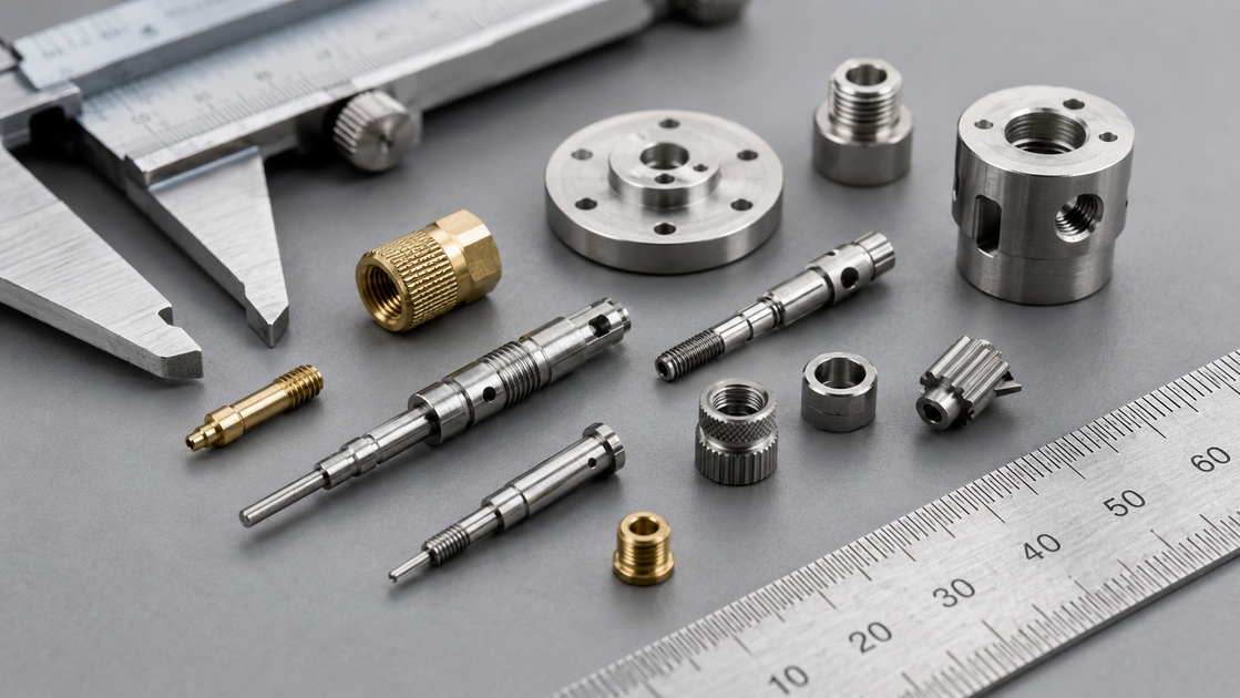 Micro Machined Parts Close Up Micro Machined Parts Close Up