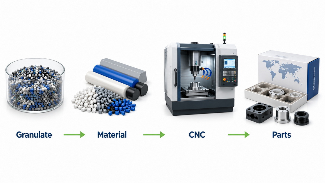 Recycled CNC Material Process Flow Recycled CNC Material Process Flow