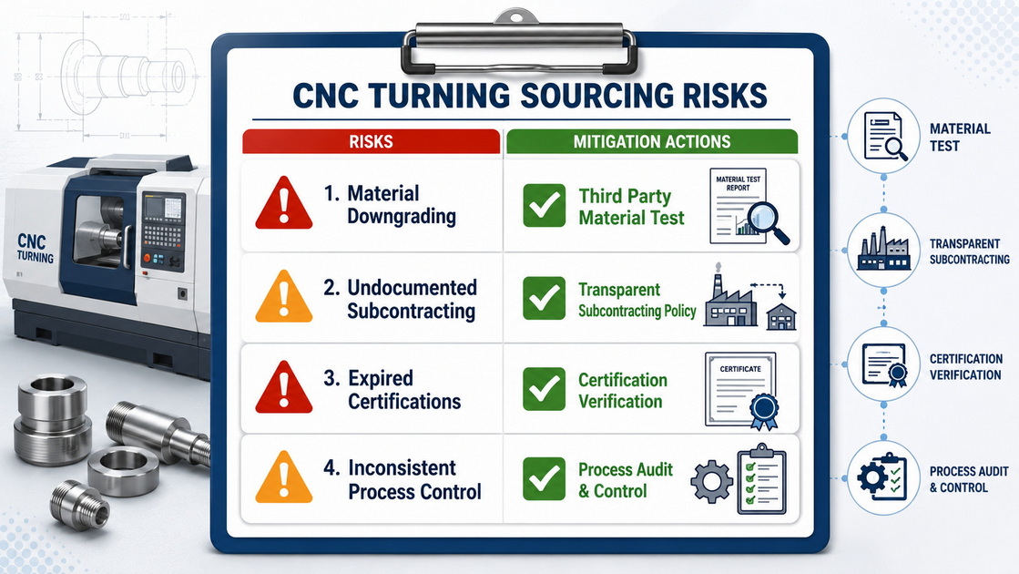 CNC Turning Sourcing Risk Checklist CNC Turning Sourcing Risk Checklist