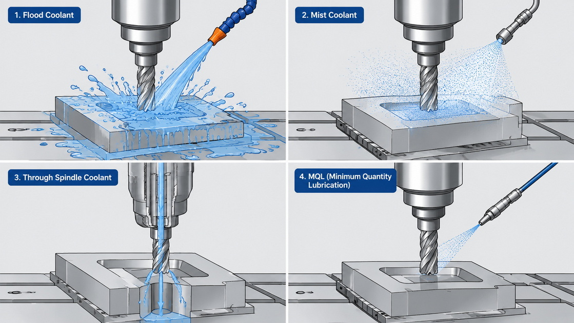 Coolant Delivery Methods In CNC Coolant Delivery Methods In CNC