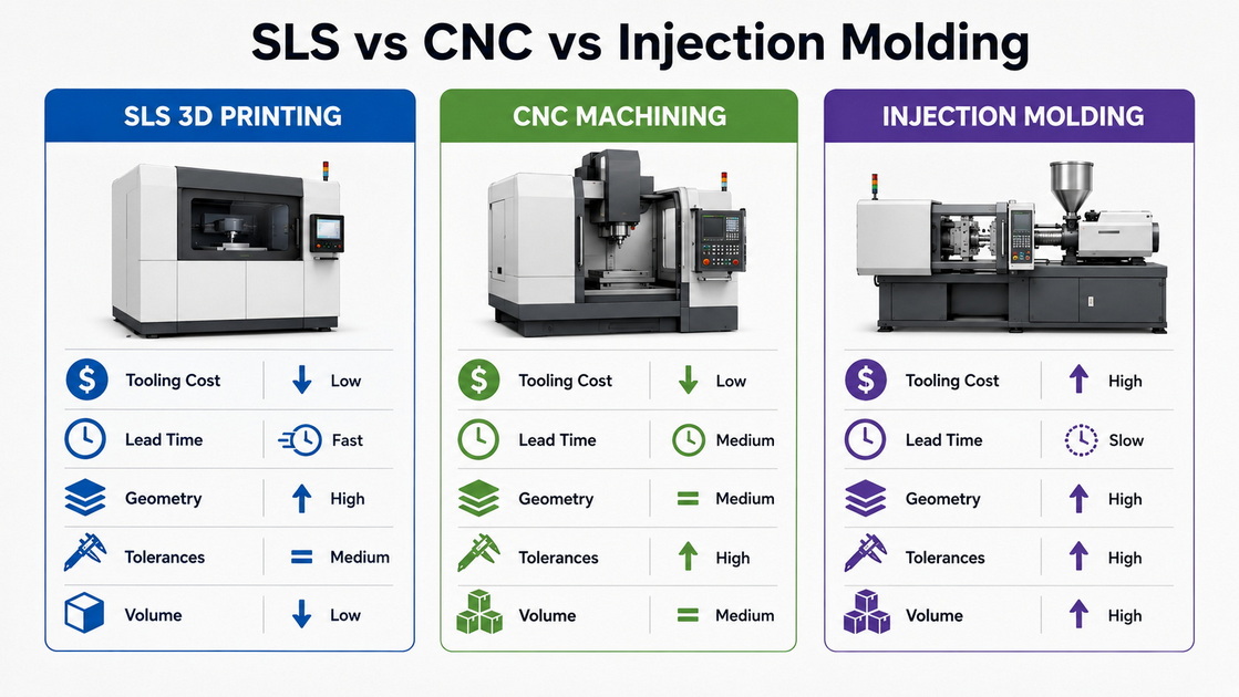 SLS CNC Injection Comparison SLS CNC Injection Comparison