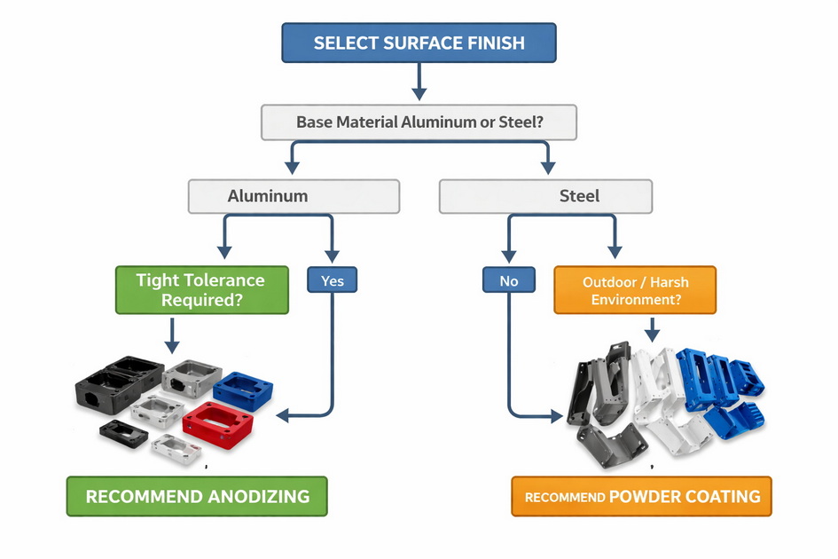 Anodizing Vs Powder Coating Engineering Decision Tree Anodizing Vs Powder Coating Engineering Decision Tree