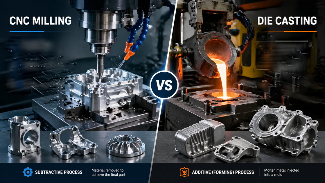 CNC Milling Versus Die Casting Hero Image CNC Milling Versus Die Casting Hero Image