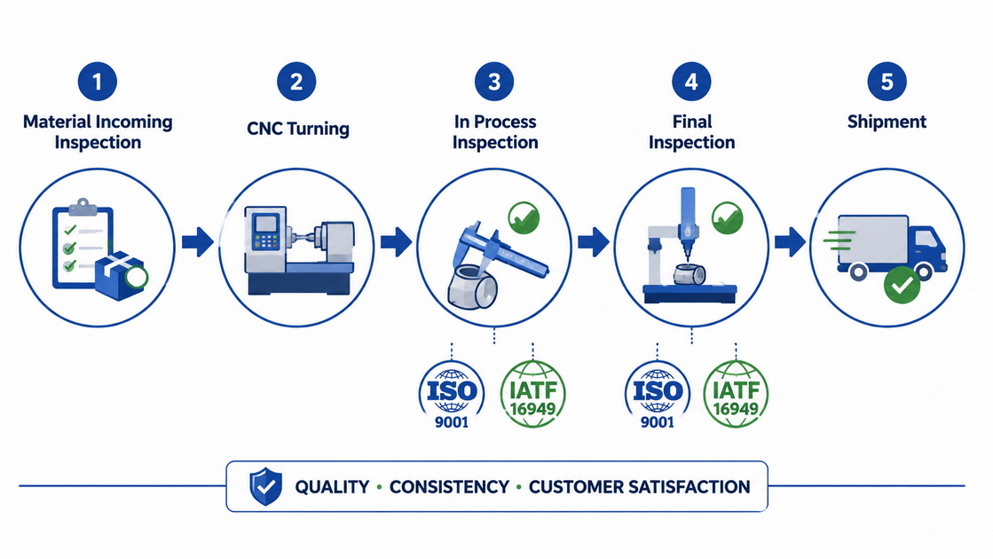 ISO Certified CNC Quality Flow ISO Certified CNC Quality Flow