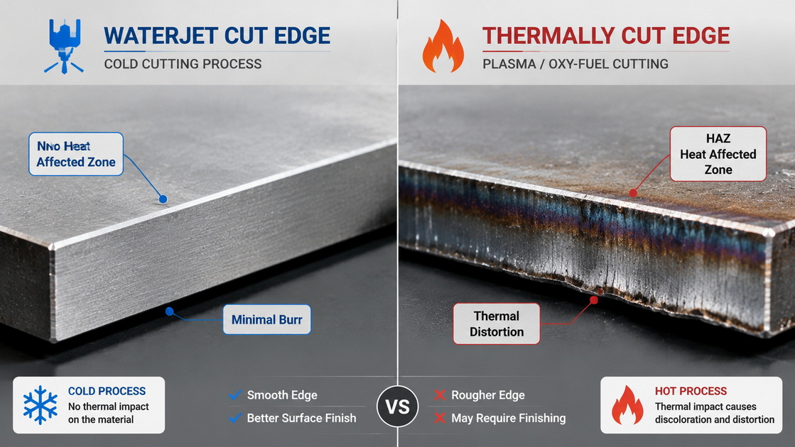 Waterjet Cutting Edge Detail Waterjet Cutting Edge Detail