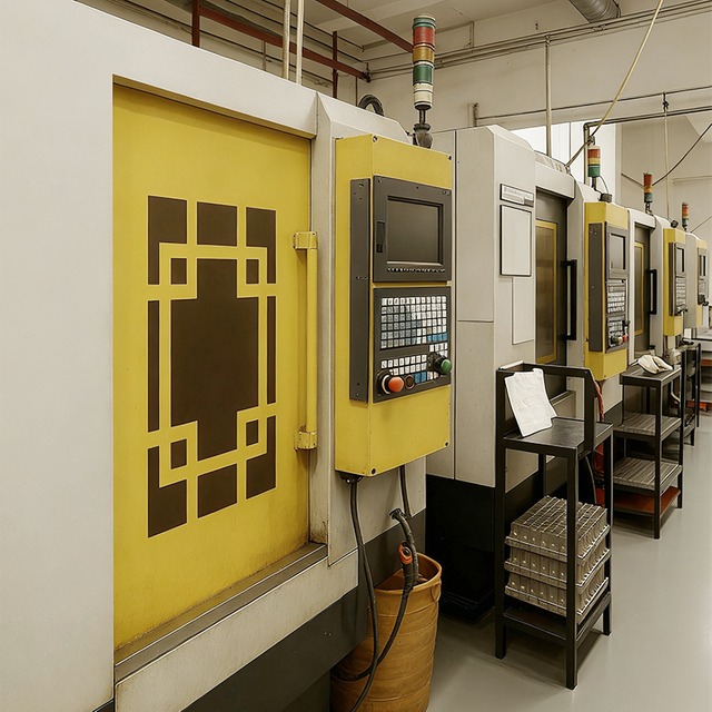 2 CNC lathes on the first floor