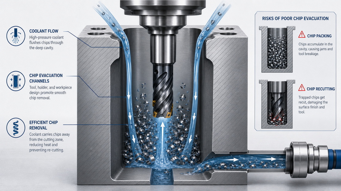Deep Cavity Chip Evacuation