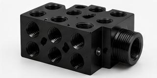Black Anodized Hydraulic Manifold