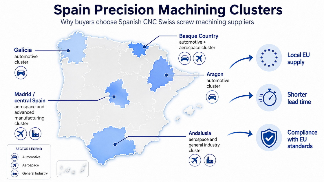 Spain CNC Swiss Machining Ecosystem Map