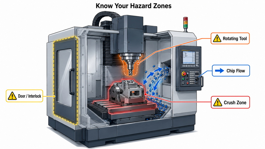CNC Machine Hazard Zones