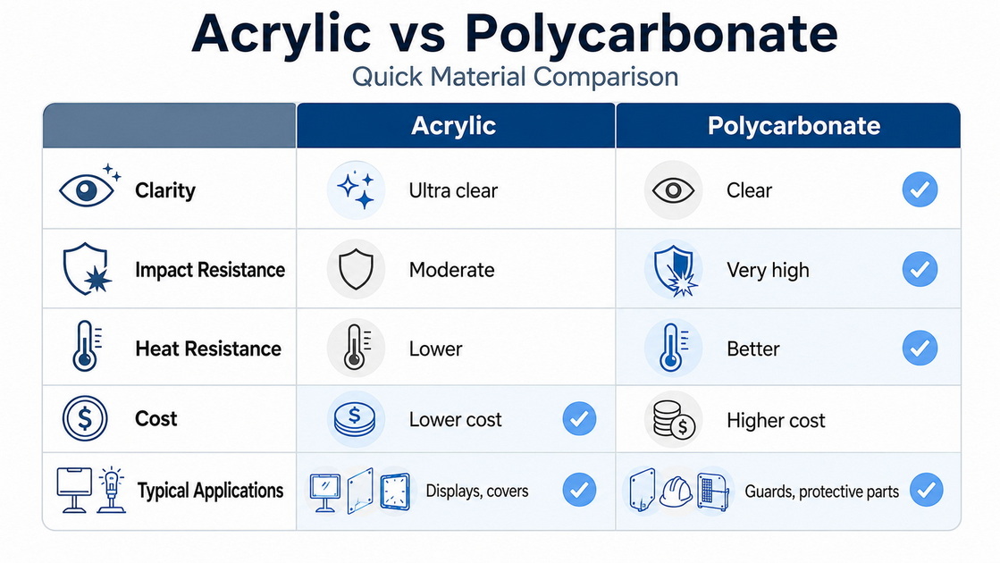 Acrylic Vs Polycarbonate Decision Matrix
