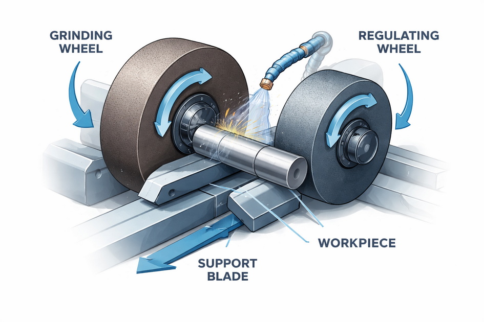 Centerless Grinding Operation