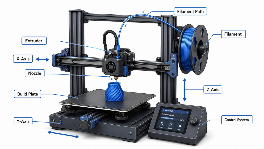 Core 3D Printing Components