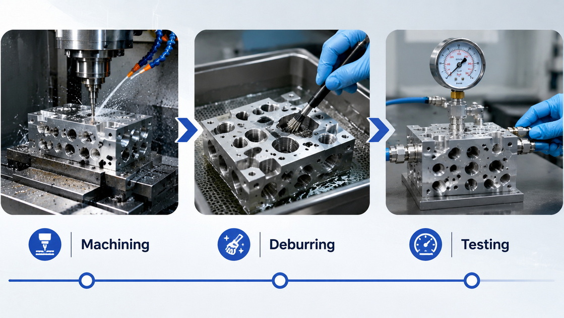CNC Hydraulic Manifold Machining Process
