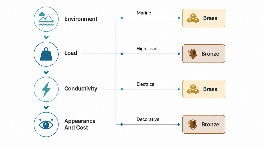 Material Selection Flow For Brass And Bronze