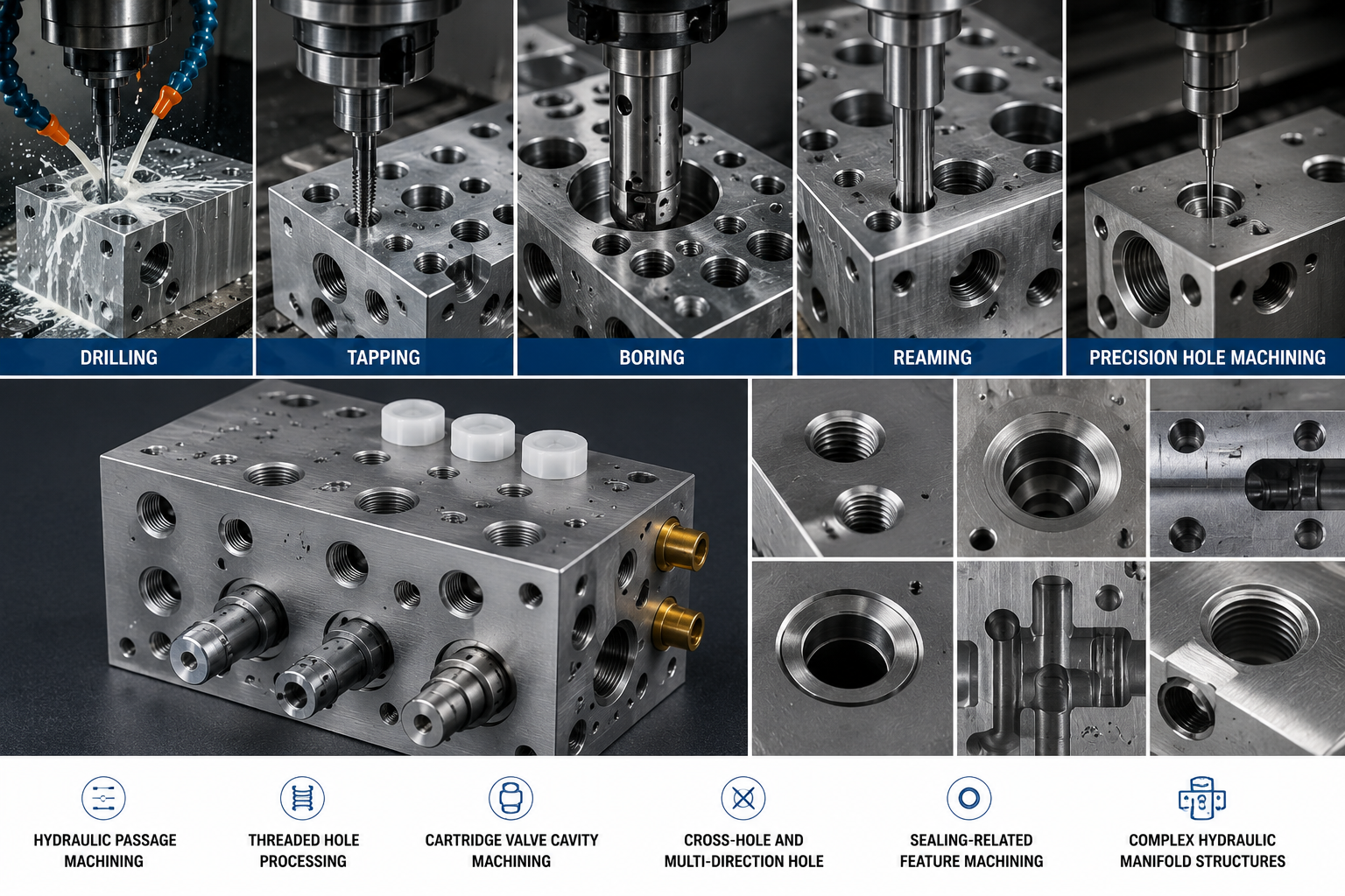 Hydraulic Passage and Thread Processing