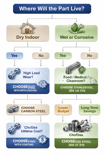 Material Selection Flowchart For CNC Parts