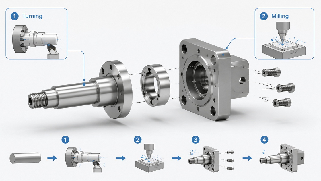 Hybrid Turn Mill Part Workflow