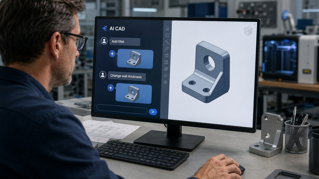 Engineer Using AI Assisted CAD